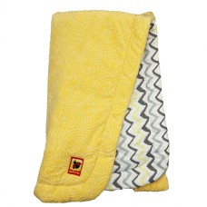Плед детский МС 110612-15 трикотаж, желтый 78 х 90 см