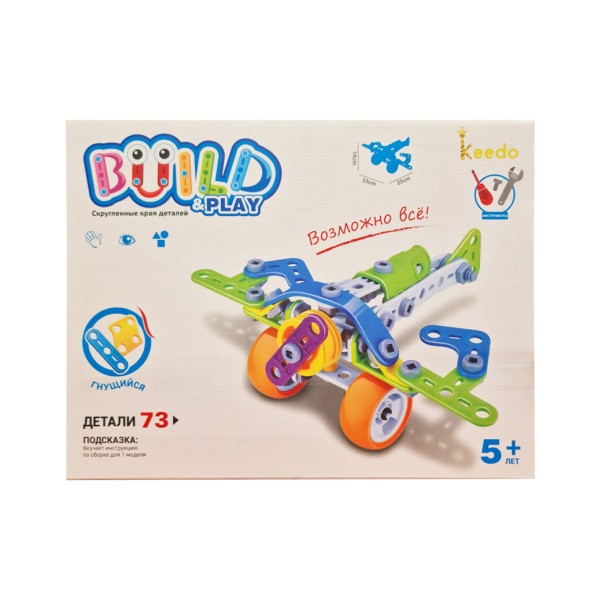 Конструктор Build&Play "Літак" HANYE J-7706, 73 елементи