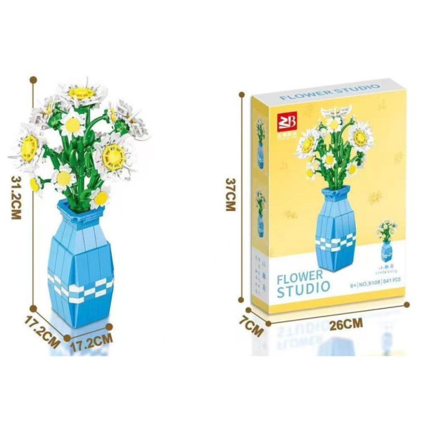 Детский конструктор "Цветы Ромашка" Flower Studio 9106A 537 деталей