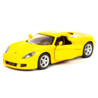 Детская модель машинки Porsche Carrera GT Kinsmart KT5081W инерционная, 1:36 Yellow