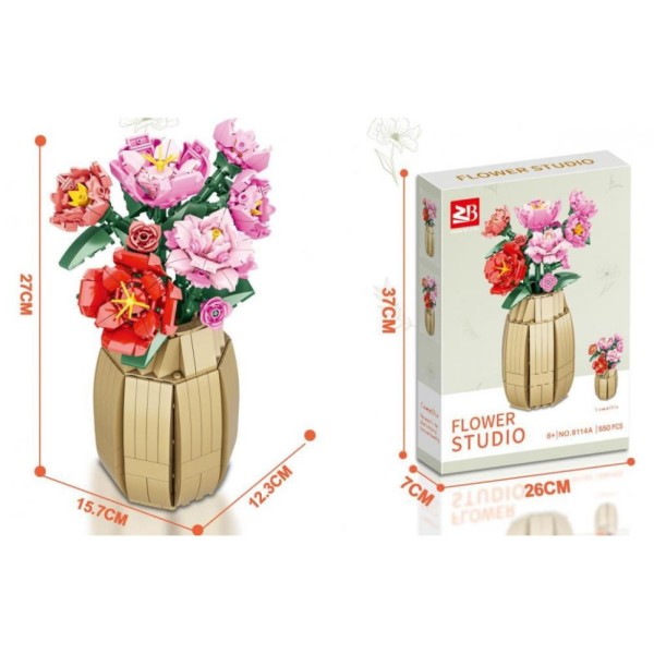 Дитячий конструктор "Квіти Камелія" Flower Studio 9114A 550 деталей