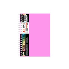 Блокнот А5 АП-1509(Pink) 120 аркушів, пружина збоку