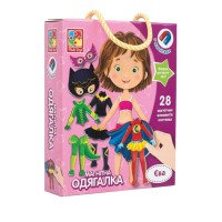 Магнитная игра одевашка "Ева" VT3702-08,  28 элементов одежды