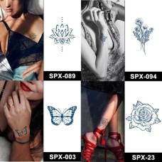 Набор из 4 долговременных тату «Красота природы» SPX-set-04, 5 х 5 см