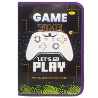 Папка для ручної праці на блискавці А4 "Game time lets go play" АП-1002-7