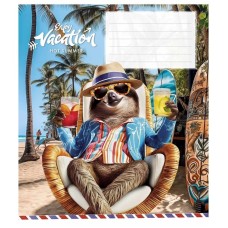 Тетрадь ученическая "Cool vacation" 018-3318L-4 в линию, 18 листов