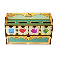 Деревянная настольная игра "Фигуры" Ubumblebees (ПСД072) PSD072 сортер-комодик