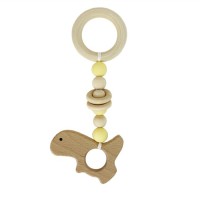 Грызунок деревянный MGZ-0410(Yellow) Дино