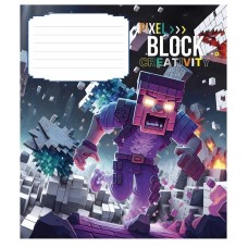 Тетрадь ученическая "Pixel Block" 012-3407K-2 в клетку, 12 листов