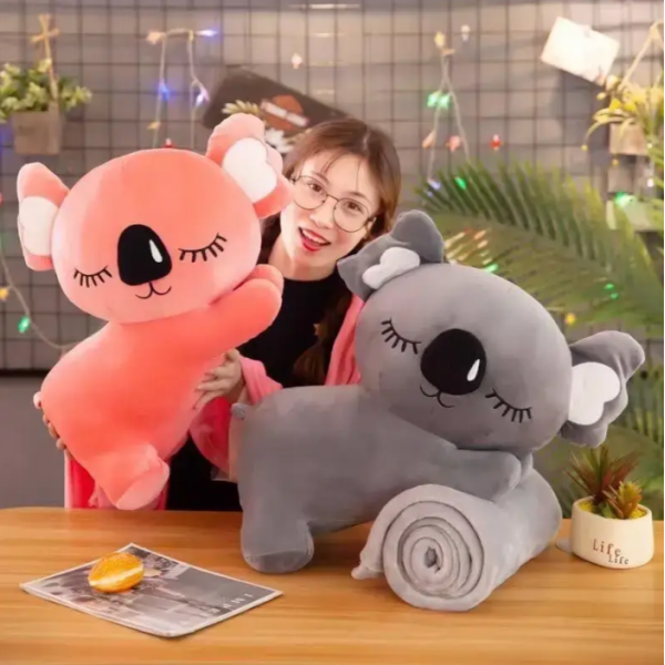 Детская мягкая игрушка "Коала" L1129(Pink) игрушка с пледом, размер 50 см