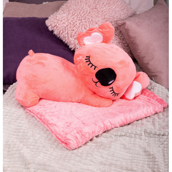 Детская мягкая игрушка "Коала" L1129(Pink) игрушка с пледом, размер 50 см
