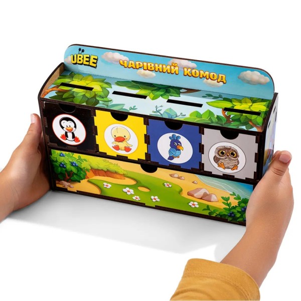 Деревянная настольная игра "Птицы" Ubumblebees (ПСД167) PSD167 сортер-комодик