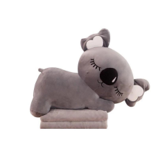 Дитяча м'яка іграшка "Коала" L1129(Grey) іграшка з пледом, розмір 50 см