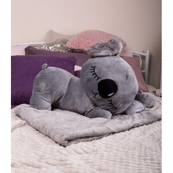 Дитяча м'яка іграшка "Коала" L1129(Grey) іграшка з пледом, розмір 50 см