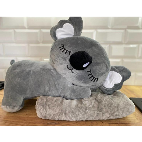 Дитяча м'яка іграшка "Коала" L1129(Grey) іграшка з пледом, розмір 50 см