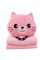 Дитяча м'яка іграшка "Кішечка" L1128(Pink) іграшка з пледом, розмір 40 см