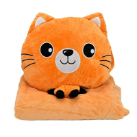 Детская мягкая игрушка "Кошечка" L1128(Peach) игрушка с пледом, размер 40 см