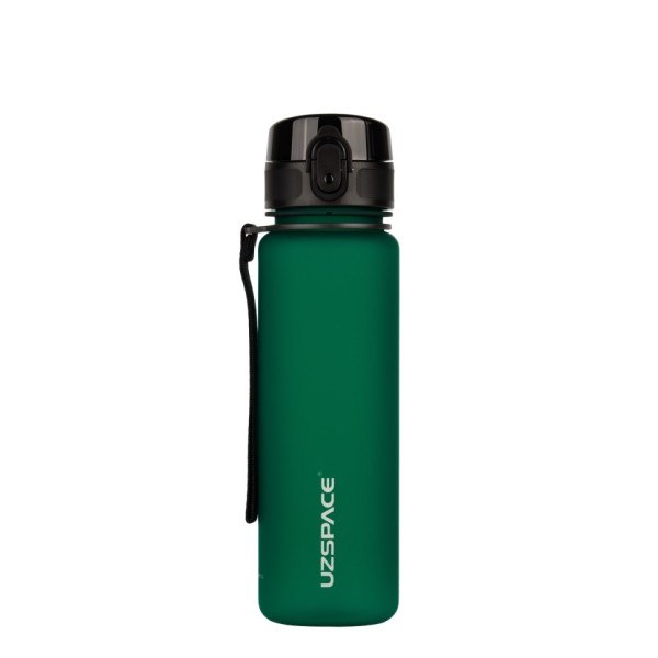 Бутылка для воды UZSPACE 3026(Dark-Green) 500 мл, темно-зеленая