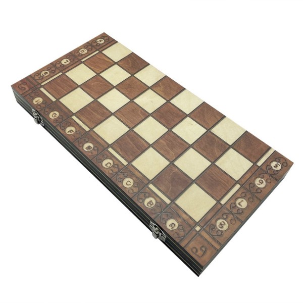 Набір настільних ігор "Шахи, нарди, шашки 3 в 1" Set1 NE-LG-11 ігрове поле 40х40 см