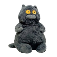 М'яка іграшка "Товстий кіт" K15215, 60 см Чорний