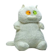 М'яка іграшка "Товстий кіт" K15215, 60 см Білий