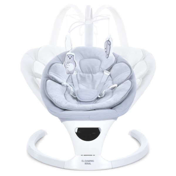 Укачивающий центр-шезлонг SOUL ME 1175 Light Gray