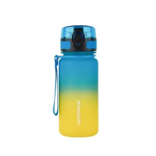 Пляшка для води UZSPACE 3034(Yellow-Blue) 350 мл, жовто-блакитна