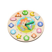 Дерев'яний сортер "Годинник" Puz-22934 для дівчаток