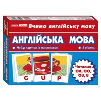 Тематические карточки по английскому языку "Читаем U,OA,OU,OO" 13140022, 3 уровень