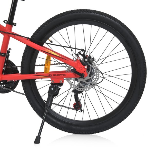 Велосипед MTB2401-1, 24 дюймів, алюмінієва рама 11 Shimano 21SP червоно-чорний