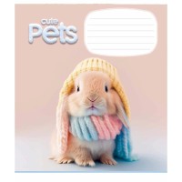 Тетрадь ученическая "Cute pets" 012-3253K-3 в клетку, 12 листов