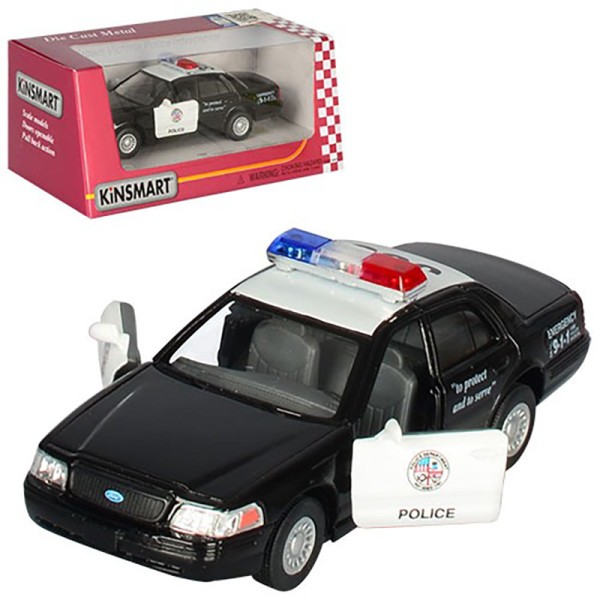 Машинка инерционная "Ford Crown Victoria Police Interceptor" KT5327W масштаб 1:36