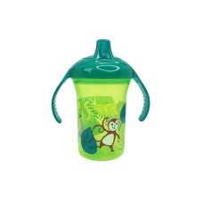 Пляшечка пластикова з ручками "Мавпа" MGZ-0323(Green) 250 мл