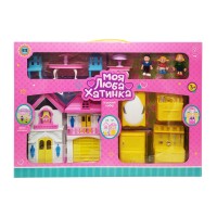 Игровой набор Кукольный домик Bambi WD-926-A-B мебель и 3 фигурки Желтый Игровой набор Кукольный домик Bambi WD-926-A-B мебель и 3 фигурки Желтый