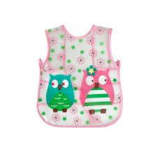 Слюнявчик клеёнчатый на завязках MGZ-0607(Pink)