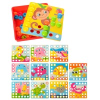 Дитяча розвиваюча мозаїка SK 0003, 35 фішок  0003B