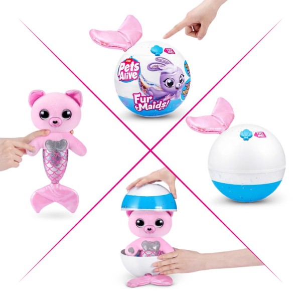 Интерактивный игровой набор серии "Furmaids" Котенок Пурл Pets & Robo Alive 9555A