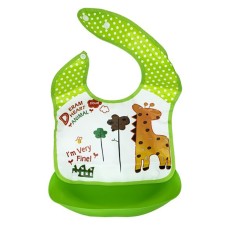 Детский слюнявчик Трактор MGZ-0602(Green Giraffe) со съемным карманом