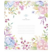 Тетрадь ученическая "Tender Garden" 012-3378L-4 в линию, 12 листов