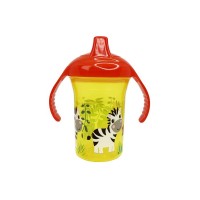 Бутылочка пластиковая с ручками "Зебра" MGZ-0323(Yellow) 250 мл