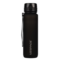 Бутылка для воды UZSPACE 3038(Black) 1000 мл, черная