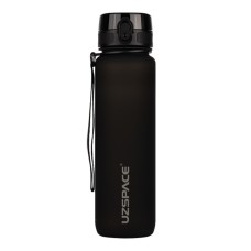 Пляшка для води UZSPACE 3038(Black) 1000 мл, чорна