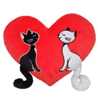 Подушка декоративная "Котики день и ночь" FWPCATSDAYNIG25RD