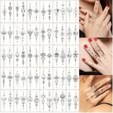 Набор детских временных тату "Черные мини №2" black-tattoo-mini-set-2-3, 30 штук по 9,5*5,5 см