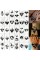 Набор детских временных тату "Черные мини №3" black-tattoo-mini-set-3-3, 30 штук по 9,5*5,5 см