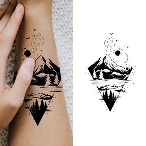 Набор детских временных тату "Черные мини №3" black-tattoo-mini-set-3-3, 30 штук по 9,5*5,5 см