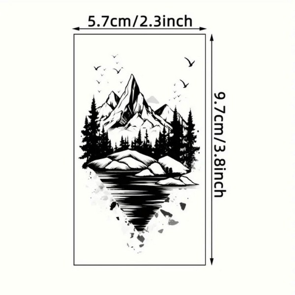 Набор детских временных тату "Черные мини №3" black-tattoo-mini-set-3-3, 30 штук по 9,5*5,5 см