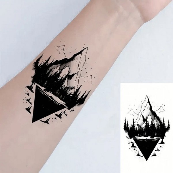 Набор детских временных тату "Черные мини №3" black-tattoo-mini-set-3-3, 30 штук по 9,5*5,5 см