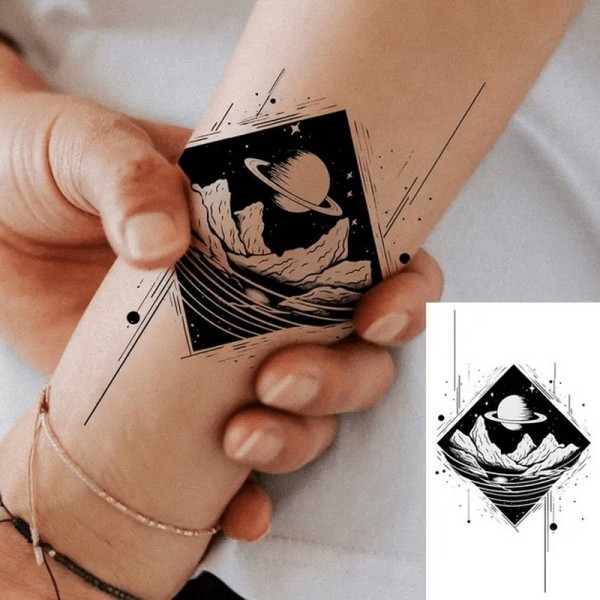 Набор детских временных тату "Черные мини №3" black-tattoo-mini-set-3-3, 30 штук по 9,5*5,5 см