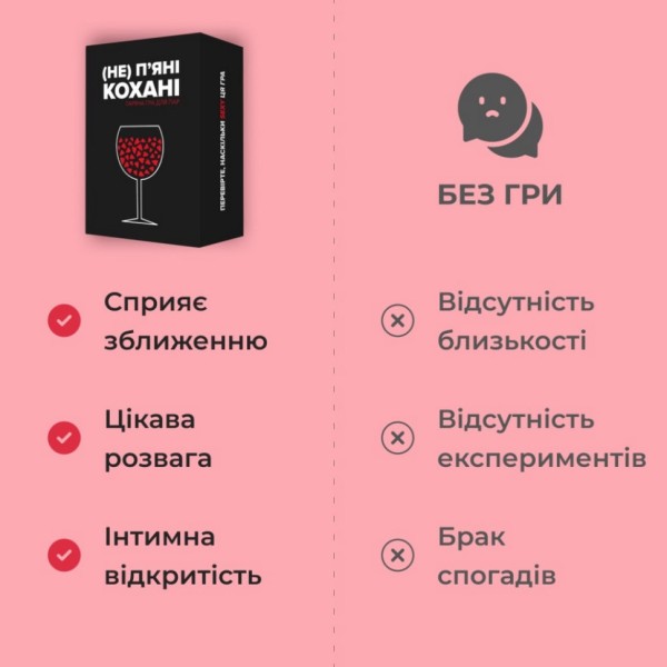 Настольная игра «(Не) пьяные любимые» 0021MG, для пар